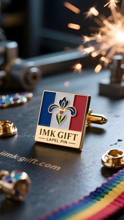 in995-Iris-Star-Gravure-de-l-39-avenir-de-la-France-sur-des-boutons-de-manchette